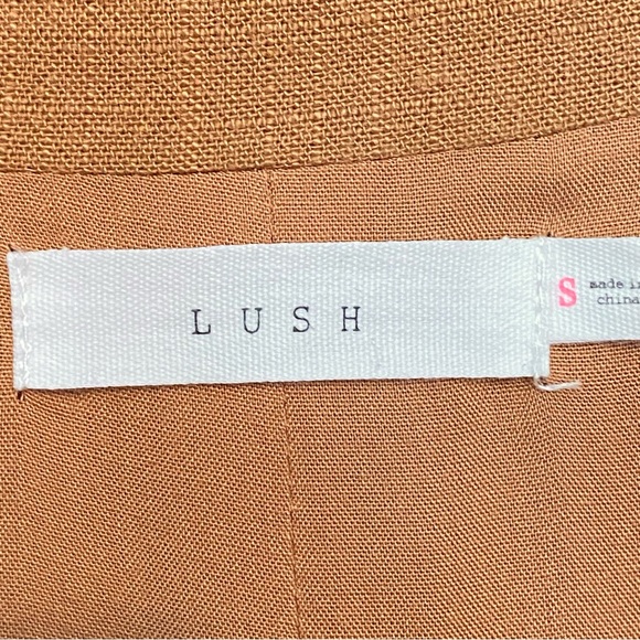 Lush Camel Cutout Blazer Twist Front Quiet Luxury Tailored S - Picture 9 of 10